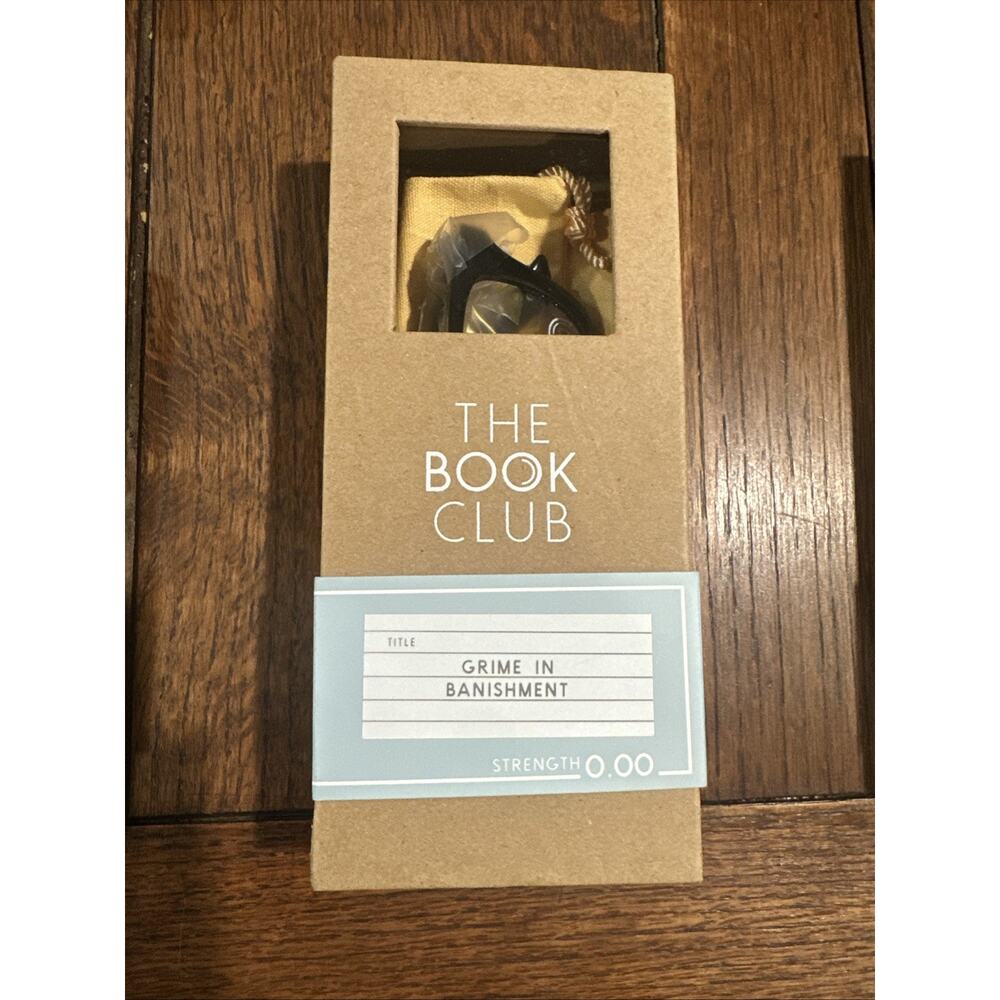 NIB Book Club Blue Light Readers (0.00 Strength) Grime & Banishment Black Frame